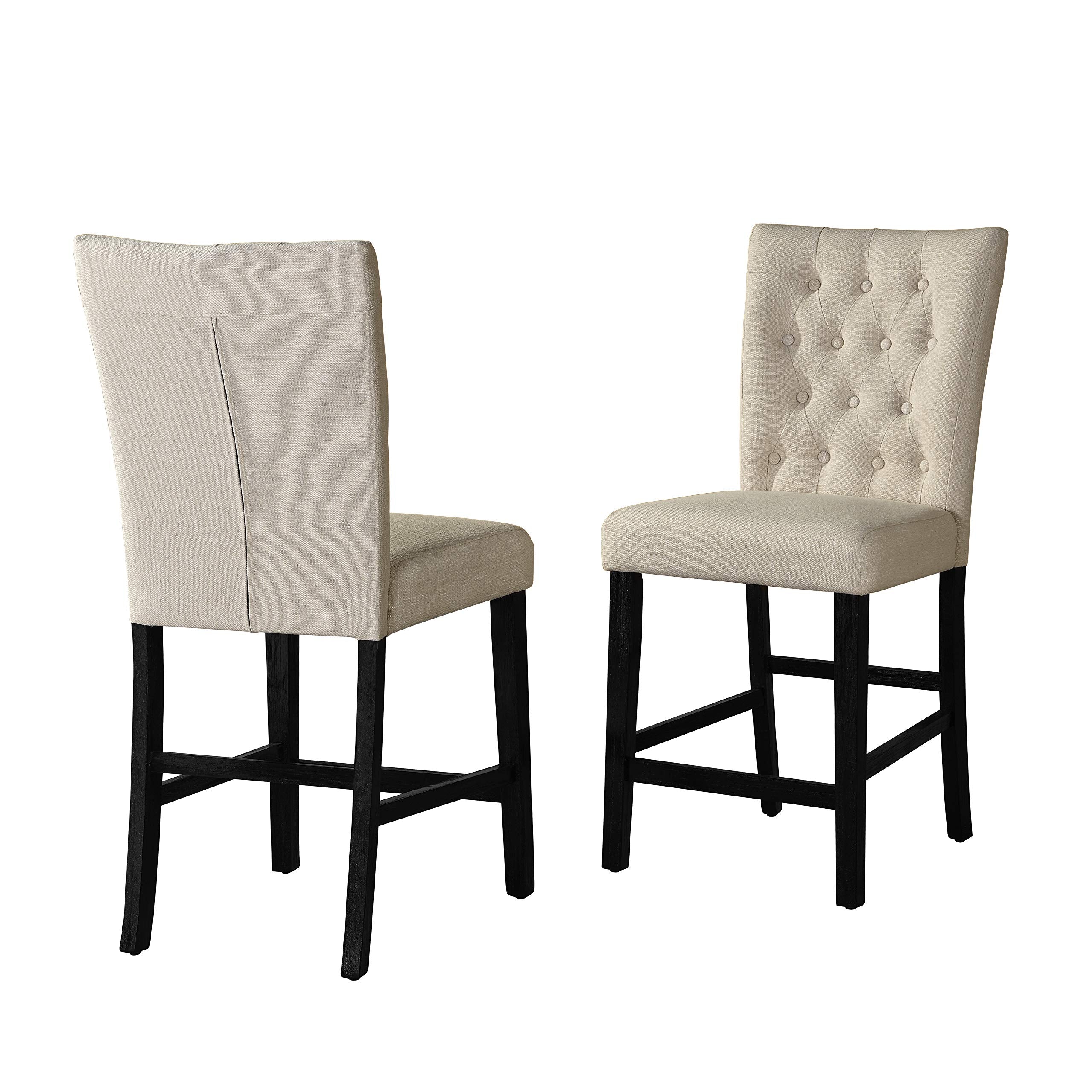 Best Quality Furniture D109-Chc Counter Height Chairs, Beige